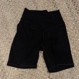 cross over High-Waist Black Women’s Bike Shorts